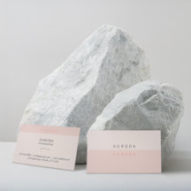 Minimalistiskt Affärskort för Rosa med två ton
