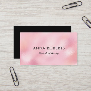 Minimalistiskt affärskort för rosa shimmer visitkort