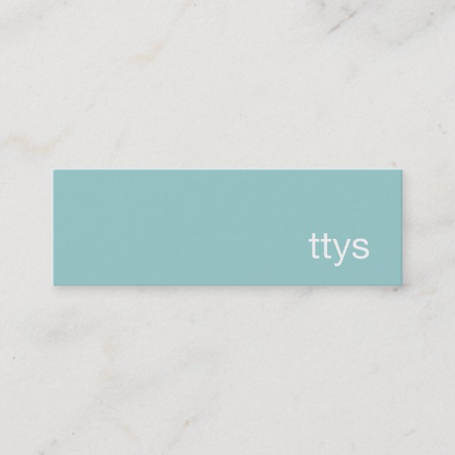 Minimalistiskt Affärskort för Ttys Networking Mini Visitkort (Framsida)