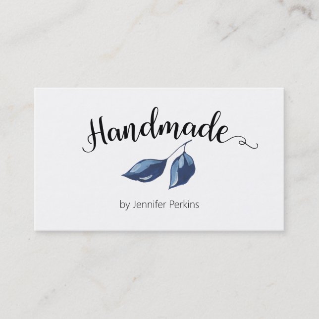 Minimalistiskt Affärskort för vattenfärghantering Visitkort (Framsida)