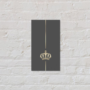 Minimalistiskt Affärskort Guld Krona Visitkort