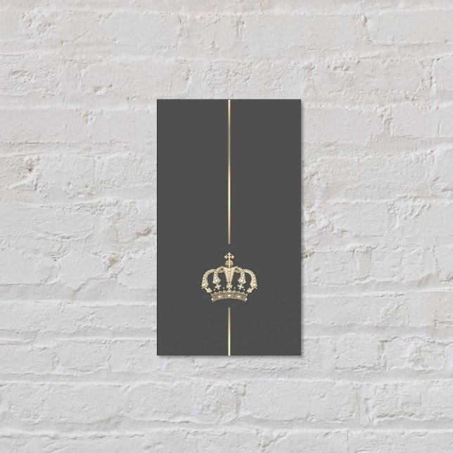 Minimalistiskt Affärskort Guld Krona Visitkort (Skapare uppladdad)