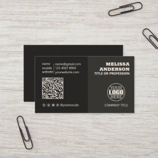 Minimalistiskt Affärskort med dubbla ton Visitkort