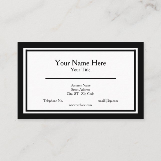 Minimalistiskt Affärskort Visitkort (Framsida)