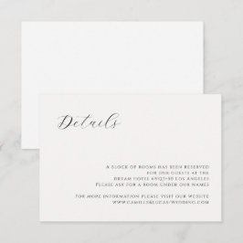 Minimalistiskt aktuellt Bröllop-informationskort OSA Kort