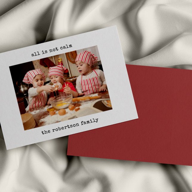 Minimalistiskt alla är inte Lugnens jullkort Tack Kort (Skapare uppladdad)