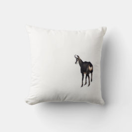 Minimalistiskt alpina Chamois-bergsget på snö Kudde