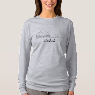 Minimalistiskt Älskare-konst i Bok T Shirt