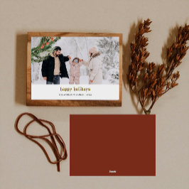 Minimalistiskt andningsfoto för Winter Gräs Julkort