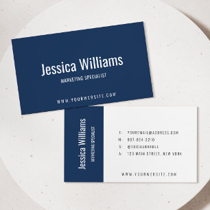 Minimalistiskt Anpassade Professionell Blue Visitkort