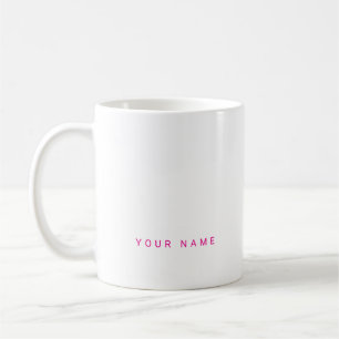 Minimalistiskt, anpassat namn, text och foto kaffemugg