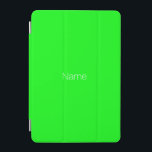 Minimalistiskt anpassat namnmonogram för neon-grön iPad mini skydd<br><div class="desc">Elegantens minimalistiska moderna nyare grönt med eget namn monogram iPad mini Cover</div>