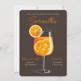 Minimalistiskt Aperol Spritz Bachelorette Party Inbjudningar