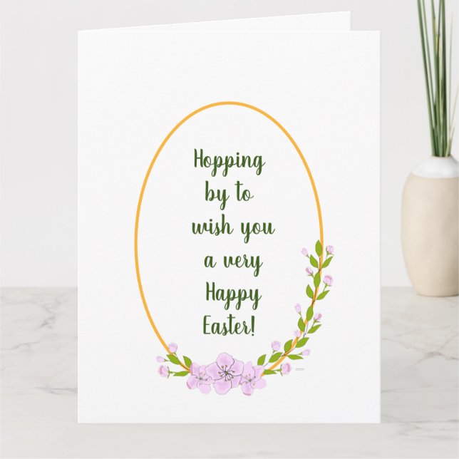 Minimalistiskt äppelträd blommor semester påsk   kort (Framsida)