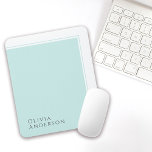 Minimalistiskt Aqua Färg-block med enkel Elegant<br><div class="desc">En enkel minimalistisk utformning som förmedlar en känsla av elegans och klassisk stil med sin moderna färg-blockdesign inslag i lätt akvamarin. Textmallen för den här designen innehåller ditt namn i det nedre lämnat hörnet av designen. Den mångsidiga utformningen av denna minimalistiska design fungerar utmärkt för så många olika yrken, och...</div>