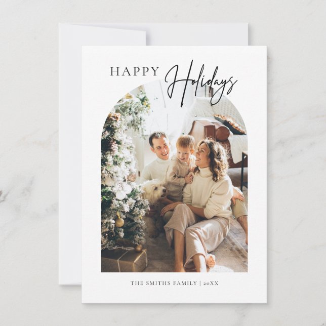 Minimalistiskt Arch God jul Hälsning-kort Tack Kort (Framsida)