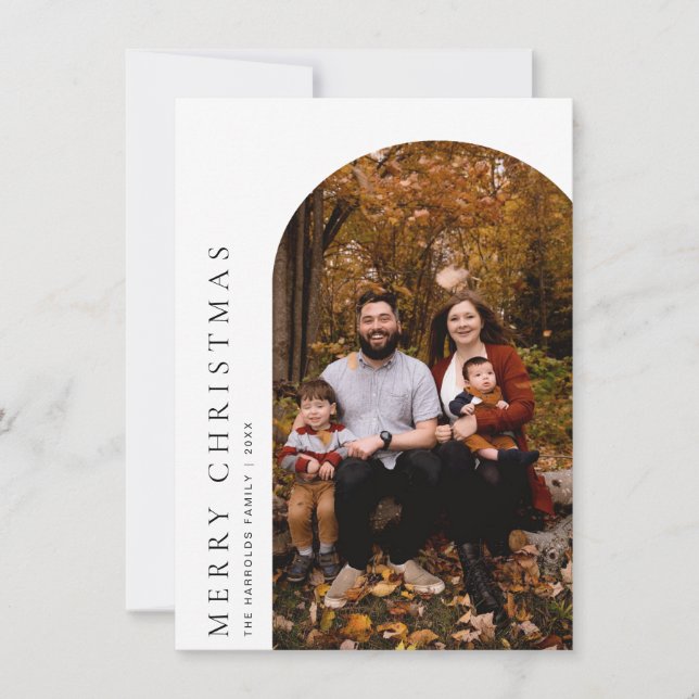 Minimalistiskt Arch God jul Hälsning-kort Tack Kort (Framsida)