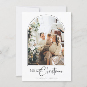 Minimalistiskt Arch God jul Hälsning-kort Tack Kort