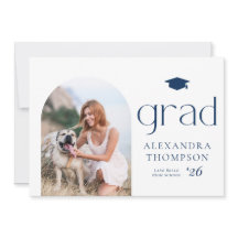 Minimalistiskt Arch Photo Navy Blue Photo Studente