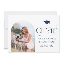 Minimalistiskt Arch Photo Navy Blue Photo Studente