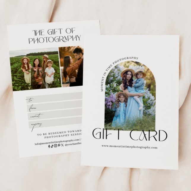 Minimalistiskt arch Photo Photography Gift-certifi (Skapare uppladdad)