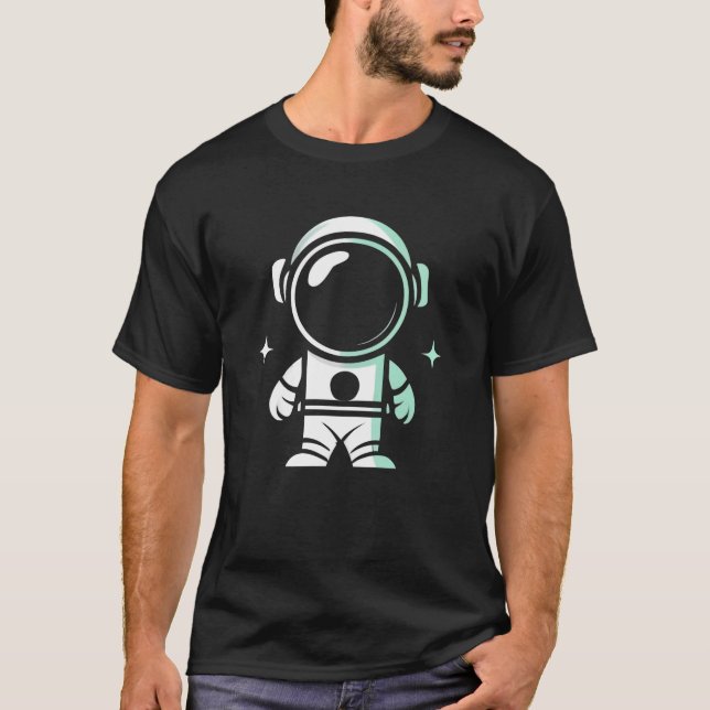 Minimalistiskt astronaut, astronaut Älskare T Shirt (Framsida)