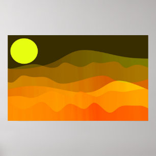 Minimalistiskt återställande av Måne i Stil Poster