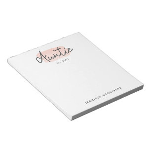 Minimalistiskt Auntie Baby Rosa-penseldrag New Mos Anteckningsblock