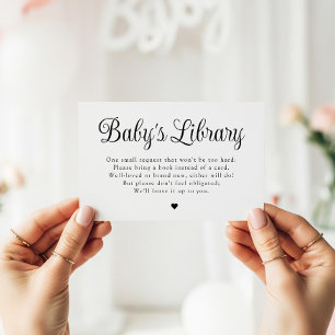 Minimalistiskt "Baby Bibliotek"-babyvykort OSA Kort