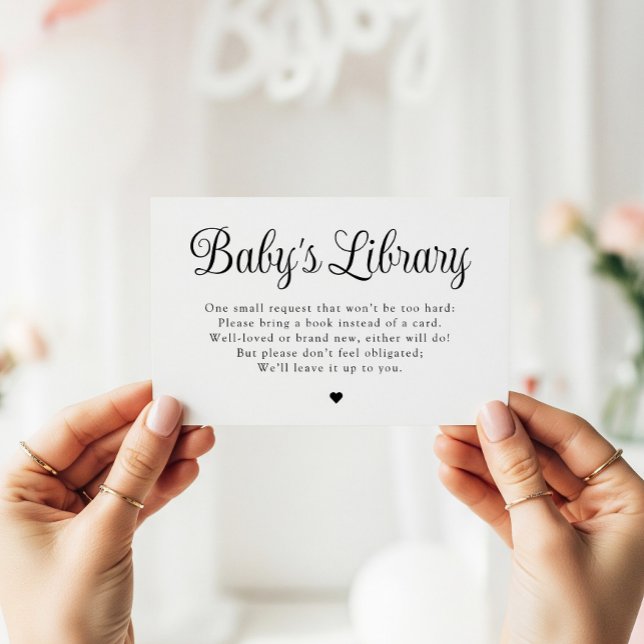 Minimalistiskt "Baby Bibliotek"-babyvykort OSA Kort (Skapare uppladdad)