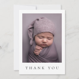 Minimalistiskt babykort för tack Neutral Kort