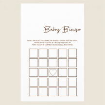 Minimalistiskt Babypresentbingospel Flyer
