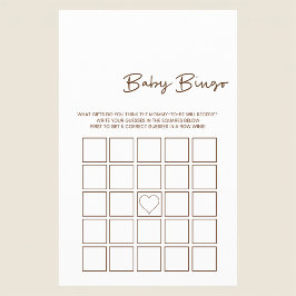 Minimalistiskt Babypresentbingospel Flyer