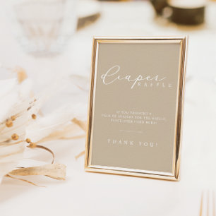 Minimalistiskt babyskor - bländare Raffle Station- Poster