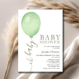 Minimalistiskt babyskor för Grönten Oj Baby Inbjudningar