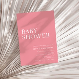 Minimalistiskt babyskor för ro Rosa Inbjudningar