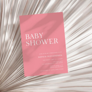 Minimalistiskt babyskor för ro Rosa Inbjudningar