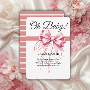 Minimalistiskt babyskor för Rosa Bow Tilläggskort