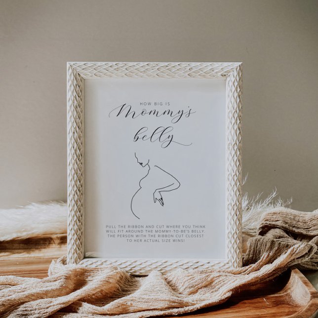 Minimalistiskt babyskor hur stor är Mammans belly Poster (Skapare uppladdad)