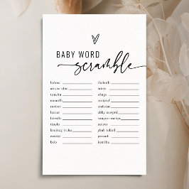 Minimalistiskt babystöldspel för Baby Ord