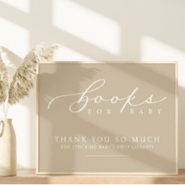 Minimalistiskt babyvisningsprogram Bokar för Baby  Poster