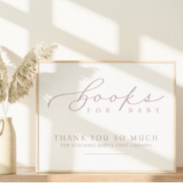 Minimalistiskt babyvisningsprogram Bokar för Baby  Poster