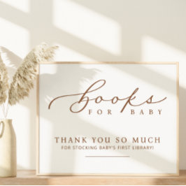 Minimalistiskt babyvisningsprogram Bokar för Baby  Poster