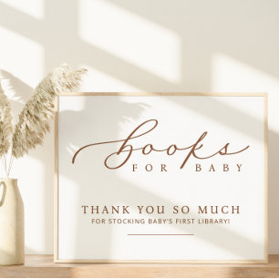 Minimalistiskt babyvisningsprogram Bokar för Baby Poster