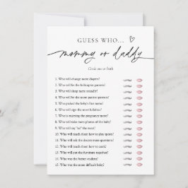 Minimalistiskt babyvisningsprogram eller Mamma- el Inbjudningar