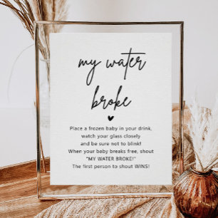 Minimalistiskt babyvisningsprogram mitt Fattiga sp Poster