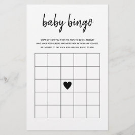 Minimalistiskt babyvisningsspel i baby Bingo