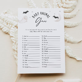 Minimalistiskt babyvisningsspel i Baby djur med SU Inbjudningar