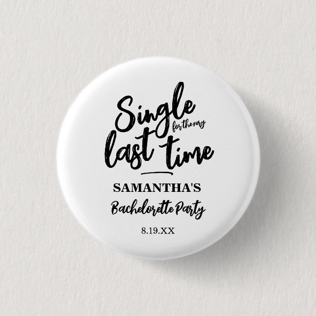 Minimalistiskt Bachelorette-parti Knapp (Framsida)
