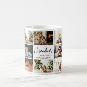 Minimalistiskt Barnbarn gör Life Grand 8-foto Kaffemugg